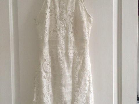 White lace topshop dress
