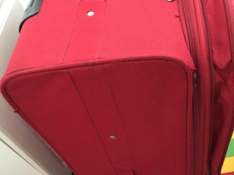 A large Red Suitcase