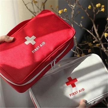 Large portable empty first aid bag kit pouch home office medical emergency travel rescue case bag