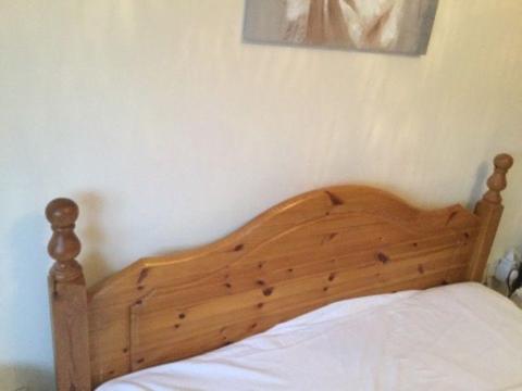 Double Pine bed frame for sale