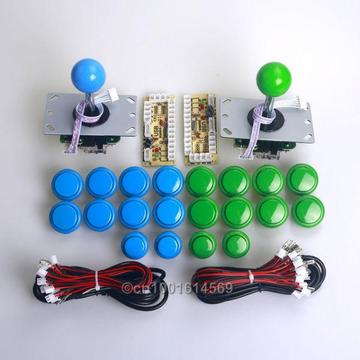 Joy stick push button game controller DIY kit for arcade fighting video game PC white