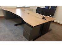 1600 mm beech office desks ideal for new office fit out