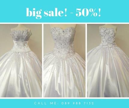 BIG SALE of BIG wedding dresses! - 50%!