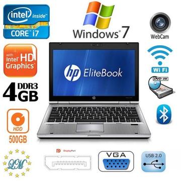 HP EliteBook 2560p Intel i7 4GB DDR3 RAM 500GB HDD DVD-RW 12.5