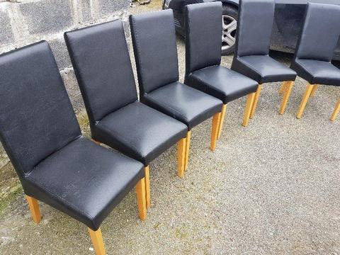 X6 dining leather chairs
