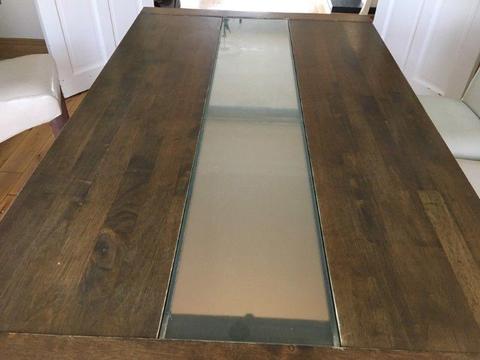 Table with Glass Panel