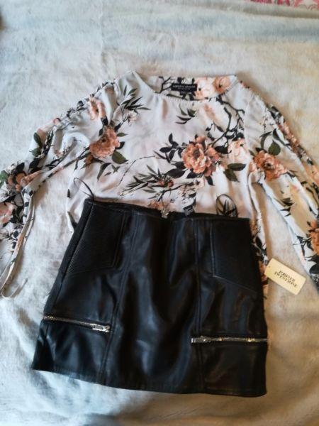 Dorothy perkins top and forever21 skirt