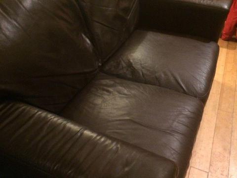 Free! Leather look sofa good condition