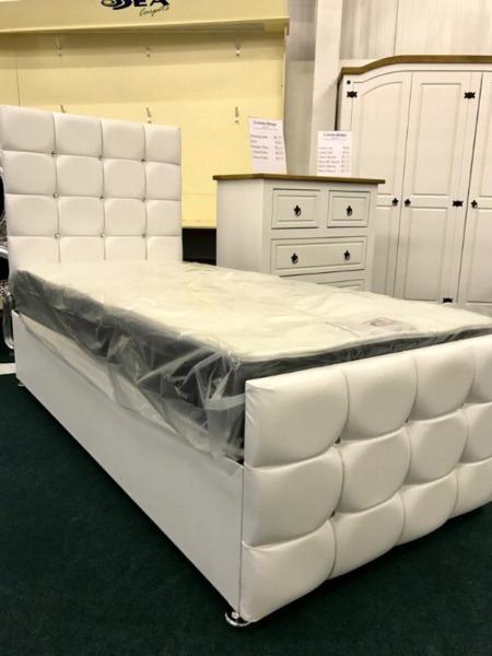 Wholesale prices beds mattresses double king super king leather five different colours chose from. O