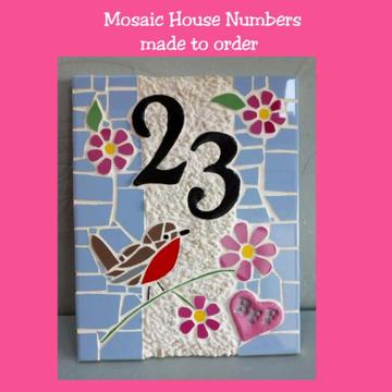 Mosaic House Number (Made to order)