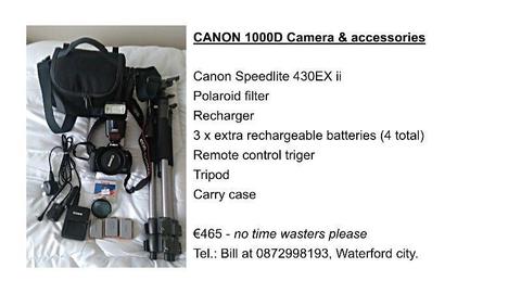 Canon 1000D Camera