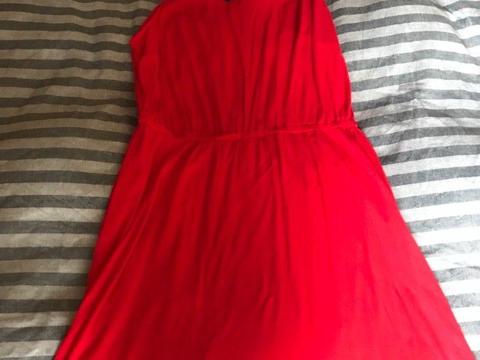 Red dress size 14 never worn