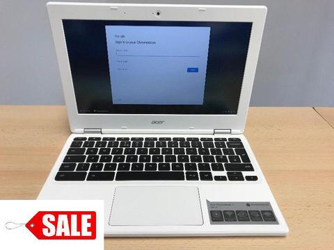 SALE Acer CHromebook 11 Intel 2.2GHz 2GB 16GB + 1TB Cloud Aluminium White