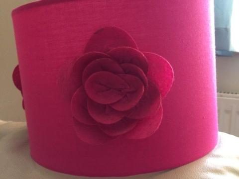 Pink flowered light shade