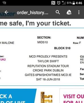 Taylor Swift Premium Seated x4