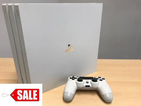 SALE Playstation 4 Pro PS4 Limited Edition in White 1TB Hard Drive+Controller Pad HDMI Lead