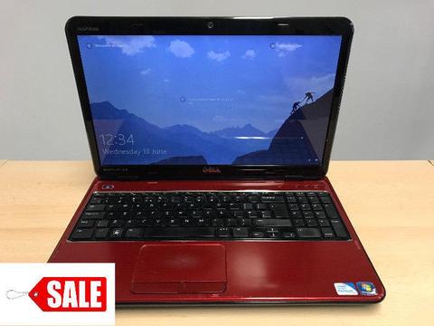 SALE Dell Inspiron 15 Laptop in RED Intel 2.0GHz 4GB 640GB DVDRW HDMI Windows 10