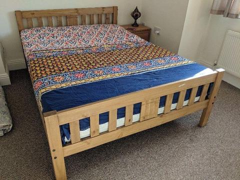 Double bed with mattress