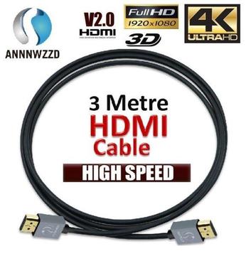 HDMI Cable 2.0 Professional 3D 4k Full HD 1080p Audio Return Channel (ARC)24k Gold plated