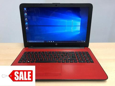 SALE HP 15 Series Laptop Intel Quad Core 4GB RAM 1TB HDD DVD Windows 10 Red
