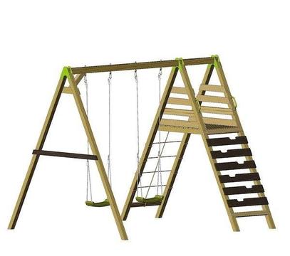Double Swing Set with Climbing System