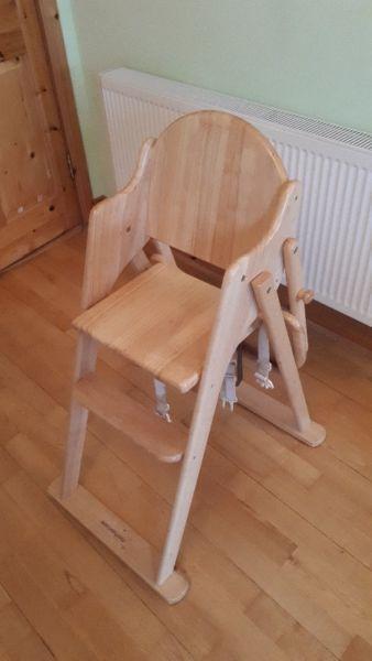 Wooden highchair