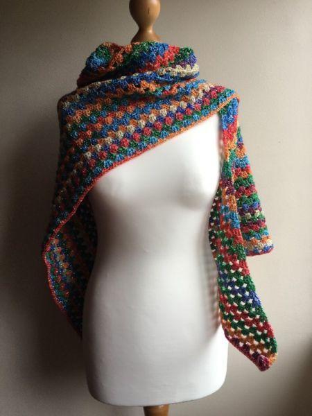 Handmade Crochet Triangle Scarf / Shawl / Shoulderwrap