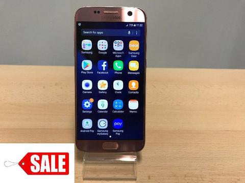 SALE Samsung Galaxy S7 32GB in Pink Gold Unlocked with Case