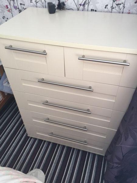 Cream chest of drawers