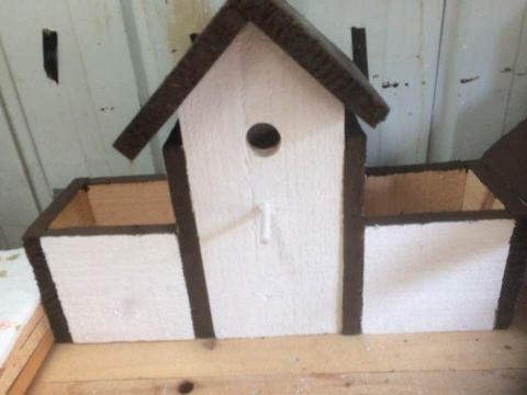 bird house with double planter