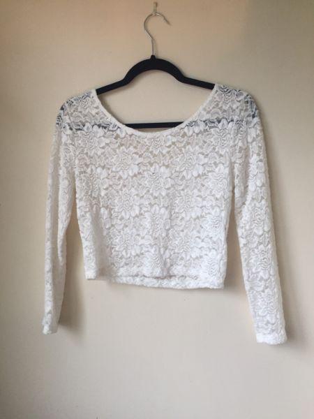 White lace top