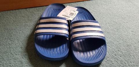 Blue Adidas Holiday Sliders, Flip Flops