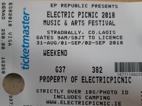 2 Electric Picnic Weekend Tickets