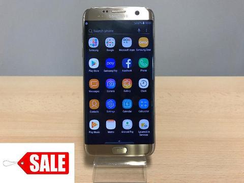 SALE Samsung Galaxy S7 EDGE 32GB in Platinum GOLD Unlocked with Case