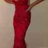 Red formal prom dress 