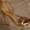 Gold heels size 5 