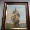 Ambrose Oil on Canvas Painting of a Clipper Ship at Sea,Signed  