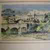Original Watercolour, Yorkshire Art, Wetherby Bridge over the River Wharfe,signed Gordon Fell.  