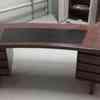 Restored Office Desk w/ Leather Inlay 