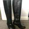 Black Ladies Knee Length Boots Size 6/6.5 nearly new 
