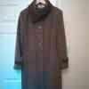 Ladies Wool Winter Coat, herringbone pattern, size 14 - 16 