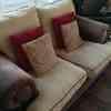 Suite of Furniture/Couches-3 seater, 2 seater, armchair & storage footstool 