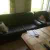 Brown leather suite, 3 seater, 2 seater and armchair 