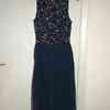 Little Mistress Navy Sequin Midi Dress UK 8 Party / Ball / Special Occasion 