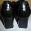 Ladies Tamaris Black Leather Shoe Boots Size 38 (UK5) 