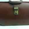 Vintage 1960s Leather Tan Brown Briefcase 