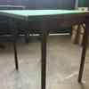 Antique Mahogany wood Card Table with green baize 