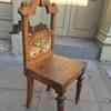 Antique Gothic Hall Chair. 