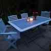 Beautiful blue garden table and 4 chairs  