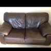 Brown leather couch 